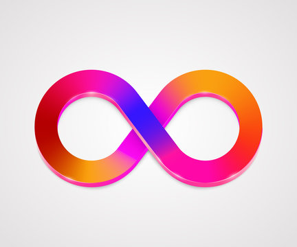 Colorful infinity business logo. Eternity concept. Vector illustration.