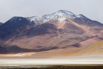 Panorama mit Lagune in den bolivianischen Anden