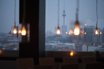 Abendansicht Berliner Skyline