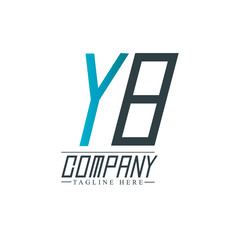 Initial Letter YB Design Logo Template