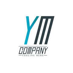 Initial Letter YM Design Logo Template