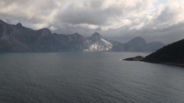 View from Knuten peak, Mefjordvaer, Senjahopen, Norway