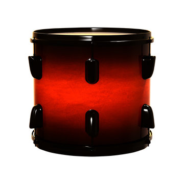 3D Rendering Tom Tom Drum On White