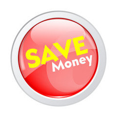 Save Money Button - clip-art cartoon vector
