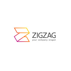 Fototapeta premium Vector logos design for business. Zigzag icon. Letter Z
