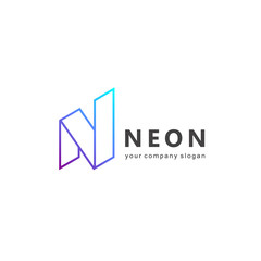 Vector logo design for business. Letter N