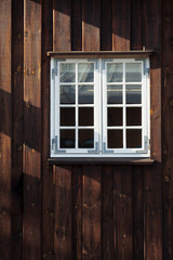 Detail of windows of old houses in Copenaghen