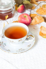 Tea of apple, apple and honey