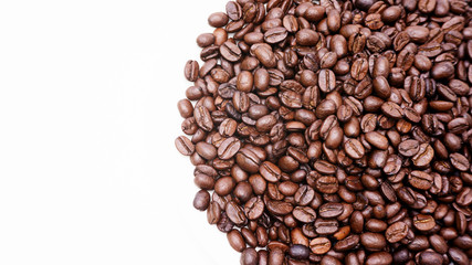 coffee beans on a white background.
