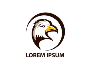 elegant eagle logo, icon design, isolated on white background.