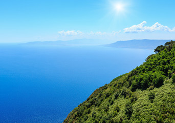 Fototapeta na wymiar Sea coast view from Saint Elia mount top
