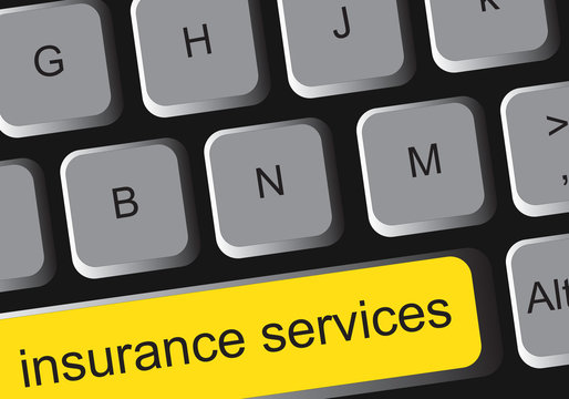 Keyboard with insurance services button