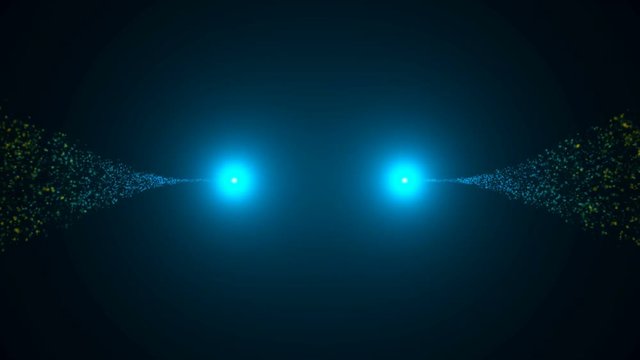 Opening intro. Light, Particles Digital background 3d rendered