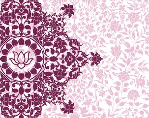 water lily, wedding card design, royal India