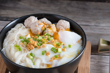Rice Noodles Soup with pork