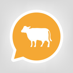 Gelbe Sprechblase - Rind