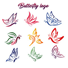 Obraz premium butterfly logo