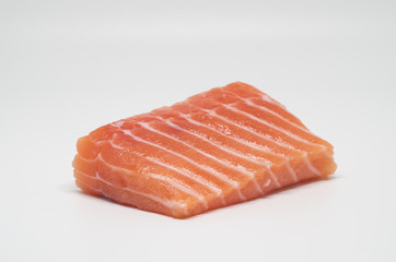 Salmon fillet isolated on white background