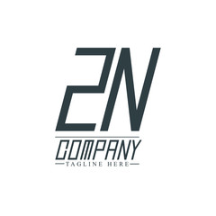 Initial Letter Zn Design Logo Template
