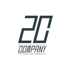 Initial Letter ZC Design Logo Template