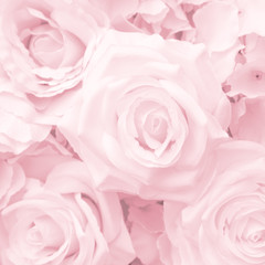 Fototapeta na wymiar Pink Decoration artificial rose flower for background.