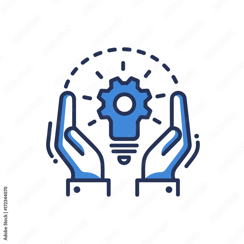 Poster concept - modern vector line design single icon.