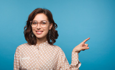 Charming model wearing eyeglasses