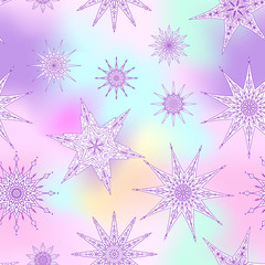 Seamless pattern, background with decorative stars. 