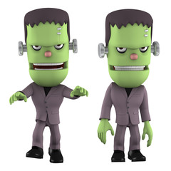 Frankenstein character, 3D rendering  © yosuke14