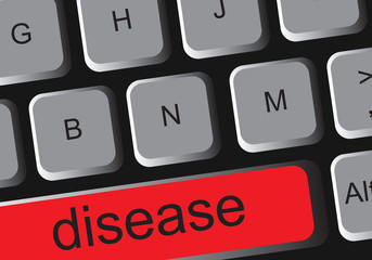 A computer keyboard with disease keys