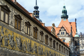 Fototapeta premium street view of downtown Dresden, Germany