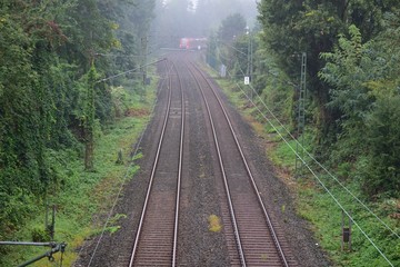 Mist on the railroad