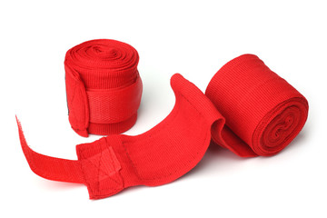 Red boxing bandages