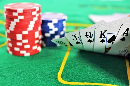 An concept image of a poker game
