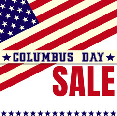 columbus day sale poster