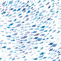 Decorative fishes seamless pattern - 172353842