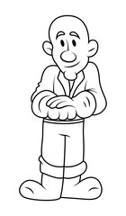 Young Cartoon Man Character Vector Drawing