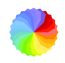 Rainbow Flower  - clip-art vector illustration