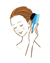 女性　毛染め　カラーリング　ヘア