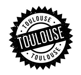 Toulouse rubber stamp. Grunge design with dust scratches. Effects can be easily removed for a clean, crisp look. Color is easily changed.
