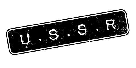 U.S.S.R rubber stamp. Grunge design with dust scratches. Effects can be easily removed for a clean, crisp look. Color is easily changed.