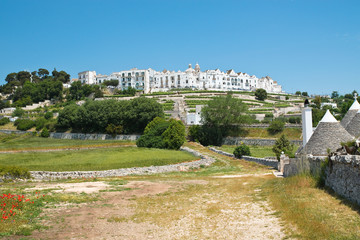 Panoramic view of Locorotondo. Puglia. Italy. 
