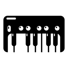 Synthesizer piano icon , simple style