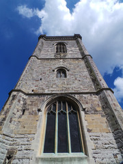 The clock tower of a parish church in High Wycombe - 172369607