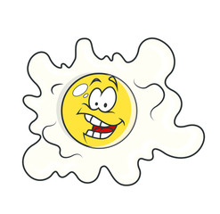 Joyful Cartoon Omelette Vector