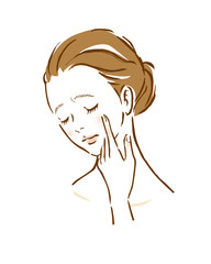 女性　肌トラブル　ストレス　美容