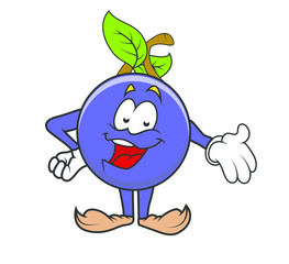 Cheerful Cartoon Cherry Presenting