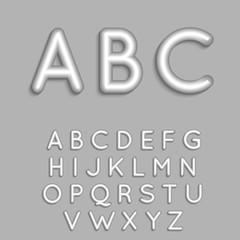 3D font With Shadow. Alphabet Set.
