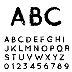 Brush Style Hand Draw Font Abc 
