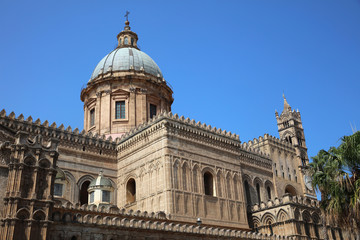 Fototapeta na wymiar The Cathedral of Palermo on Sicily. Italy